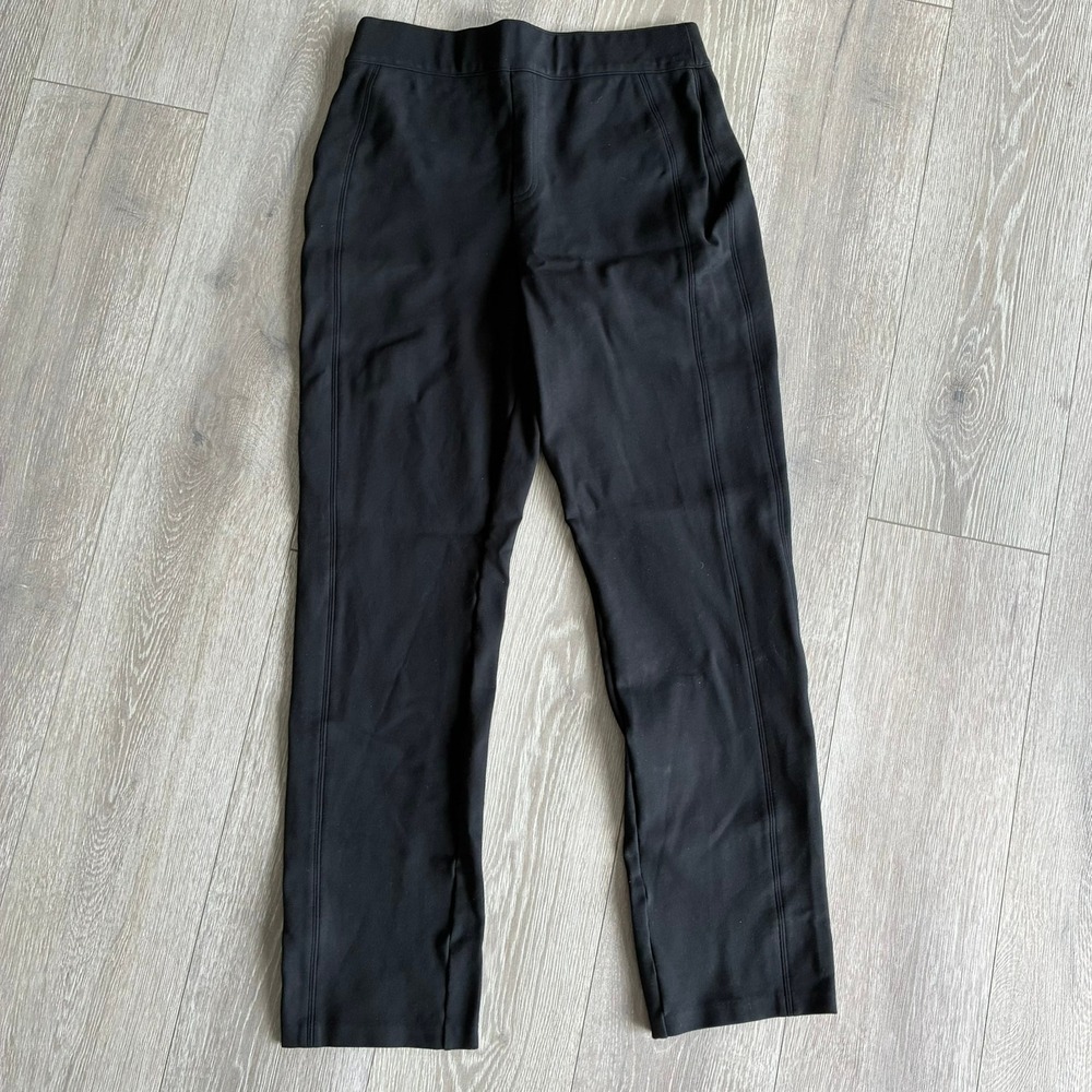 Spanx The Perfect Pant Slim Straight Leg Black High Rise Trousers Large Tall